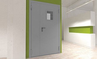 Двери технические двустворчатые